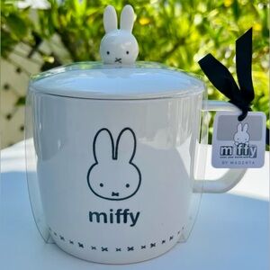 Miffy White Ceramic Mug with Lid